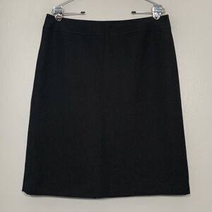 Studio Tahari Size 12 Black Knee Length Skirt Career Business Office Siren Goth
